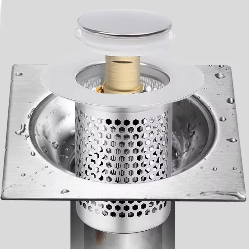 Universal Pop-Up Sink Drain Stopper & Hair Catcher